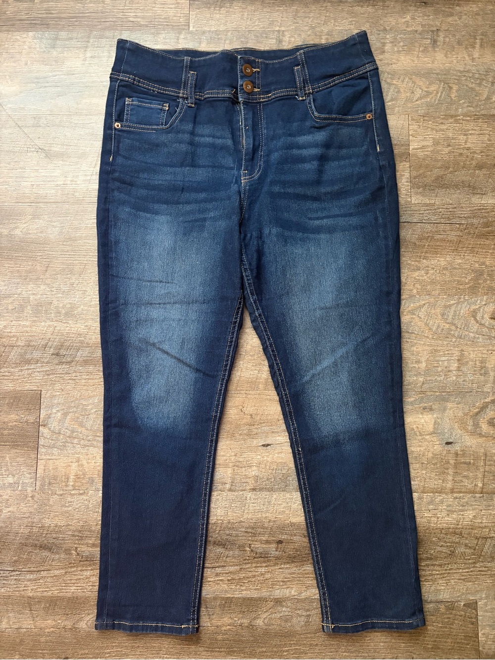 Dark Wash High-Rise Skinny Jeans size 17